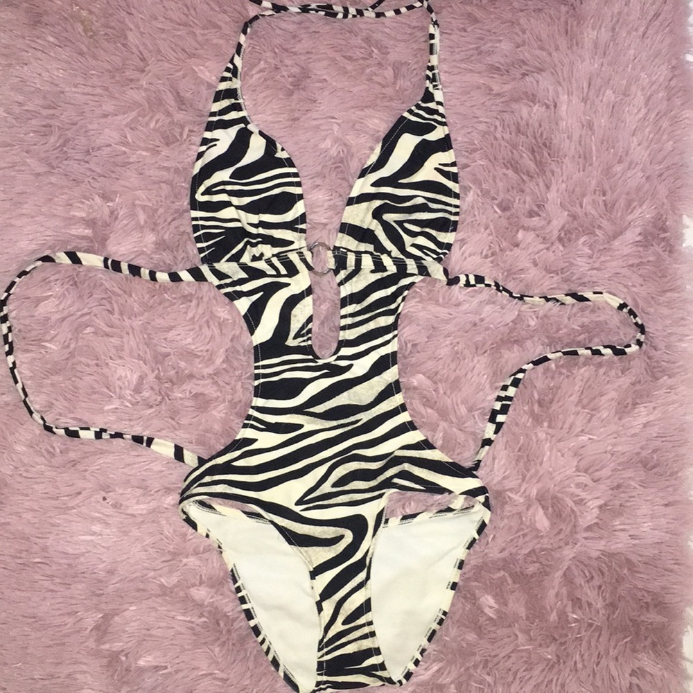 Zebra print Wet seal Bathing Suit size XS